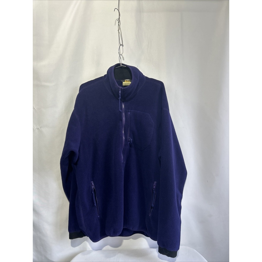 Vintage Made In USA REI Fleece Full Zip Jacket Size XL Purple Polartec